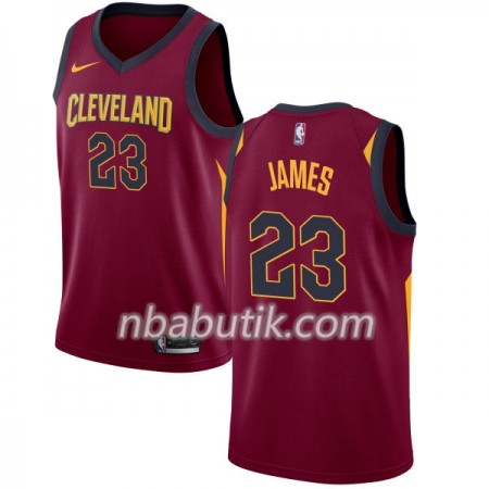 NBA Mænd Trøje Cleveland Cavaliers LeBron James 23 Nike 2017-18 Rød Swingman